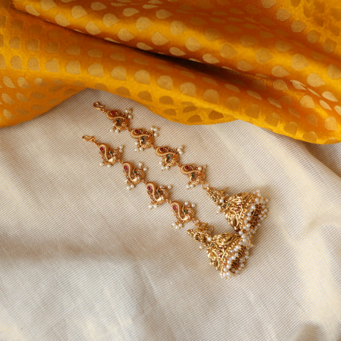 Antique gold mattal ear accessories AM643
