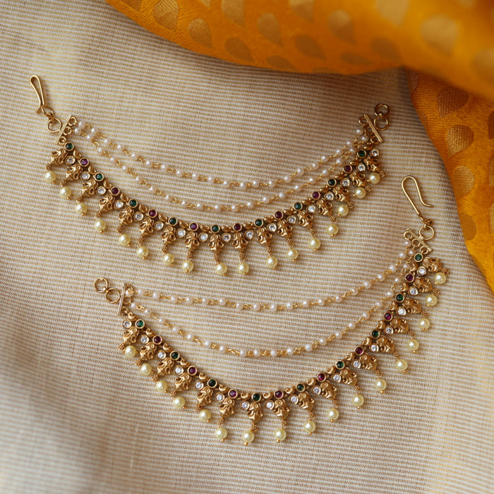 Heritage 3 layer gold mattal ear accessories HM112