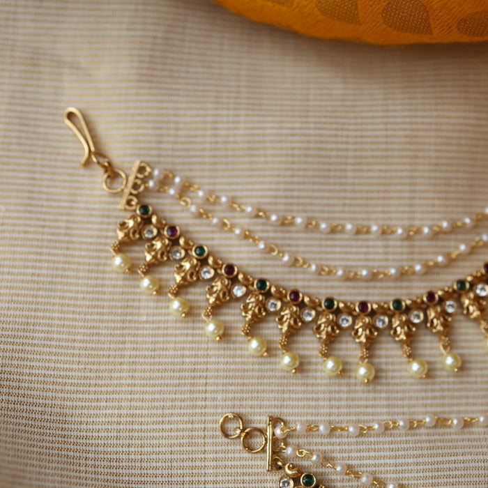 Heritage 3 layer gold mattal ear accessories HM112
