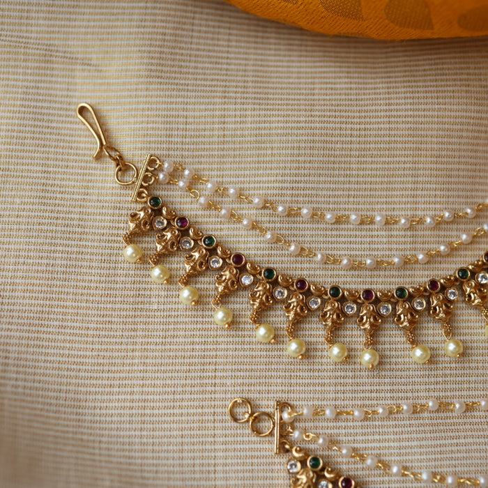 Heritage 3 layer gold mattal ear accessories HM112