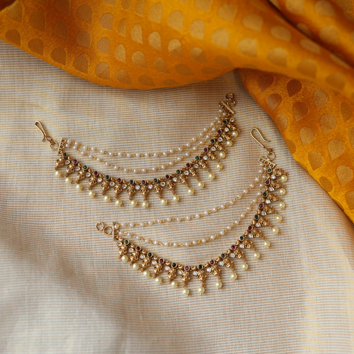 Heritage 3 layer gold mattal ear accessories HM112