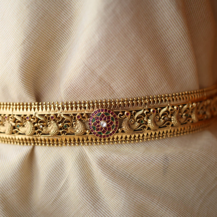 Antique gold temple design traditional waistbelt AW10889