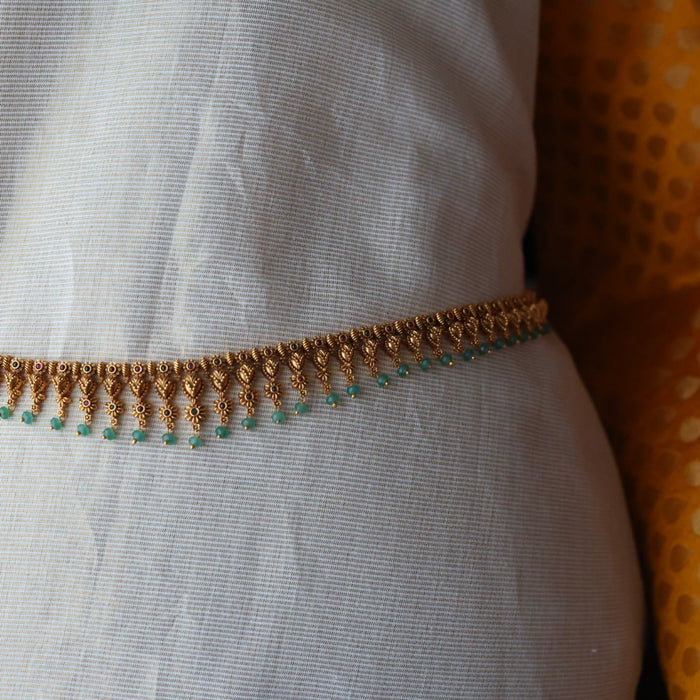 Antique gold plated traditional design waistchain AW3455