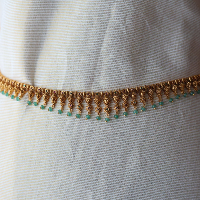 Antique gold plated traditional design waistchain AW3455