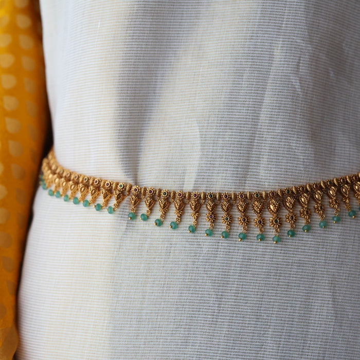 Antique gold plated traditional design waistchain AW3455