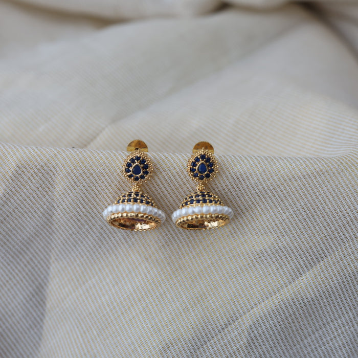 Heritage blue stone jumka earrings HJ3123