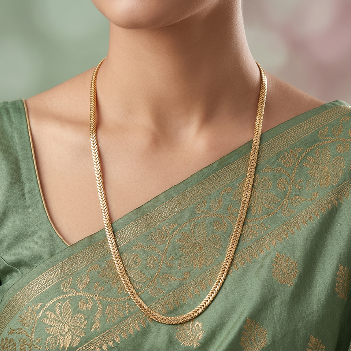 Antique gold pearl short chain HC4001