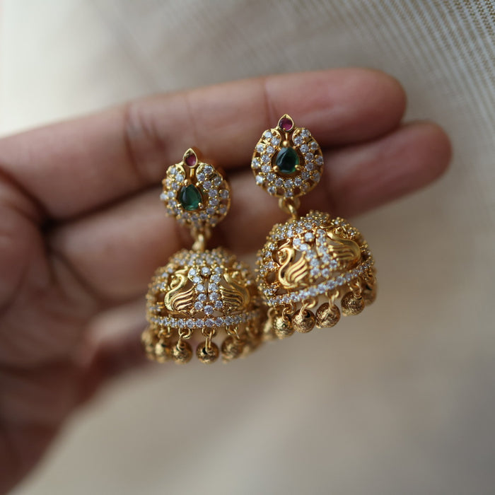 Antique short necklace with earrings S1B11023