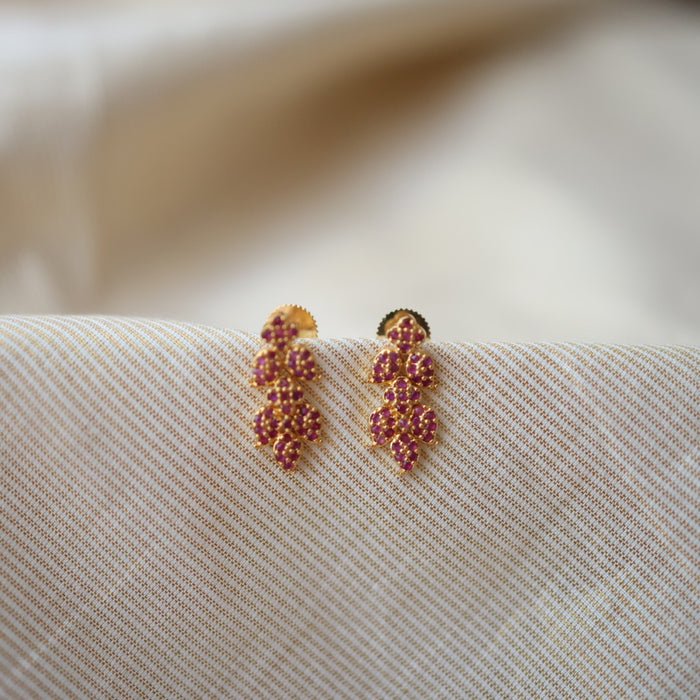 Heritage ruby stone jearrings  HD1346