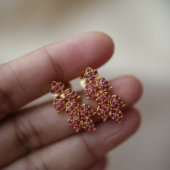 Heritage ruby stone jearrings  HD1346