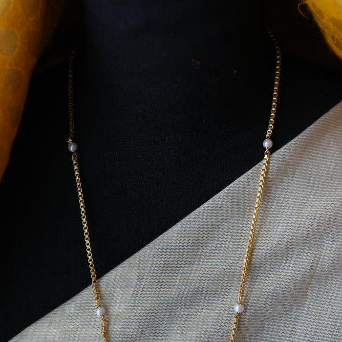 Heritage gold plated padakam long necklace HP122