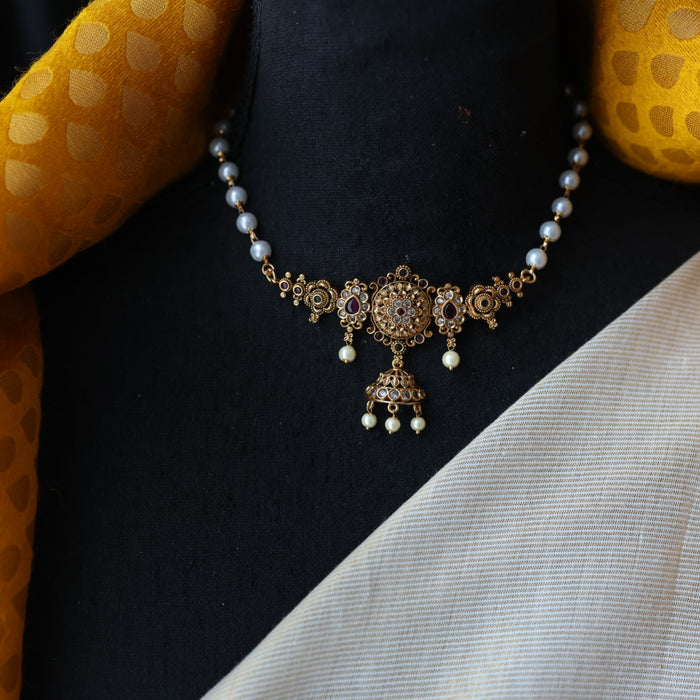 Antique choker necklace and earring CCB126