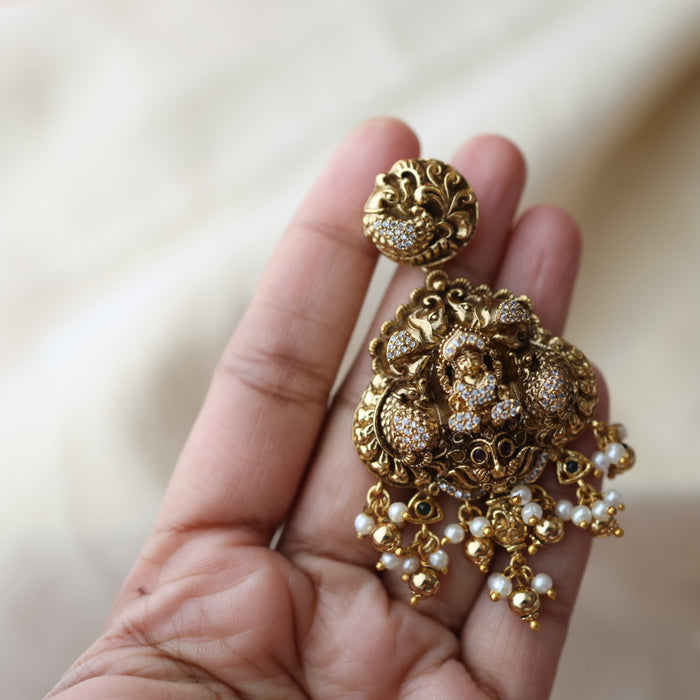 Antique temple design drop earrings AD202
