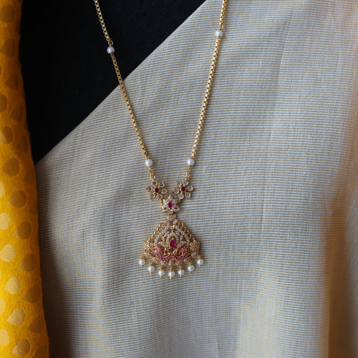 Heritage gold plated padakam long necklace HP127