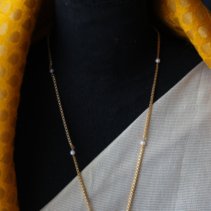 Heritage gold plated padakam long necklace HP127