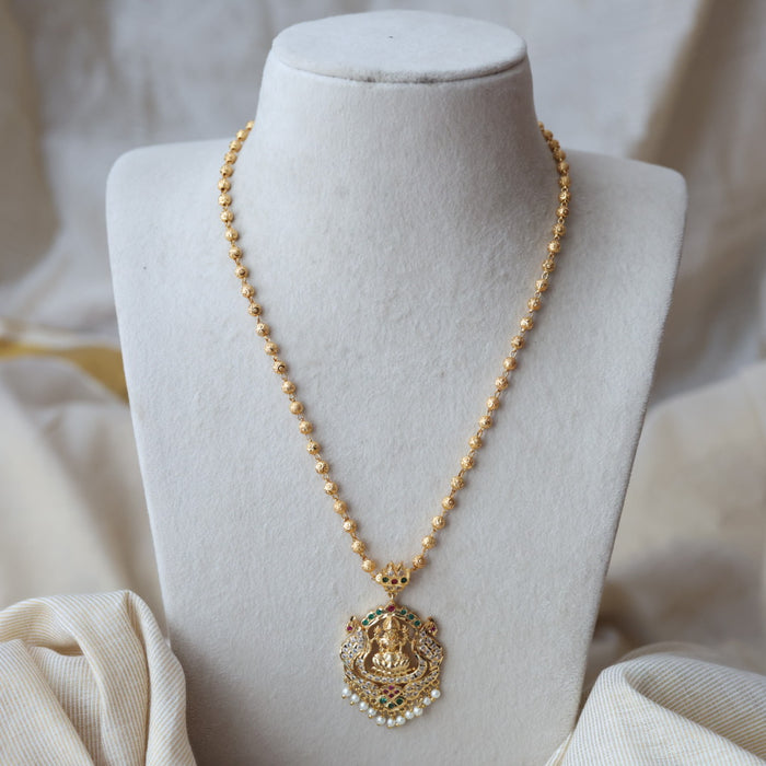 Heritage gold plated padakam long necklace HP2357