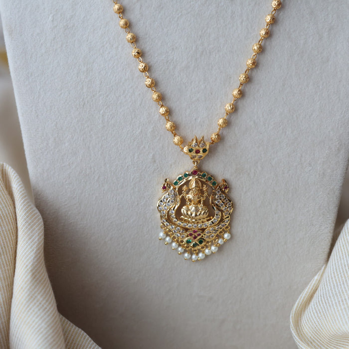 Heritage gold plated padakam long necklace HP2357