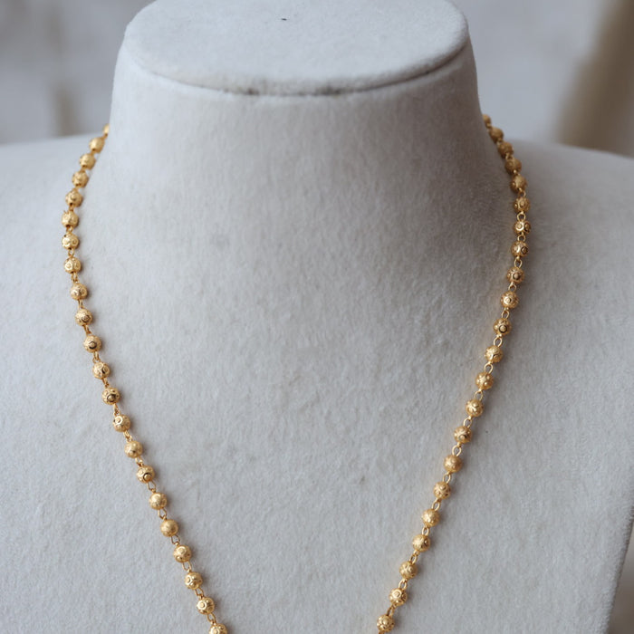 Heritage gold plated padakam long necklace HP2357