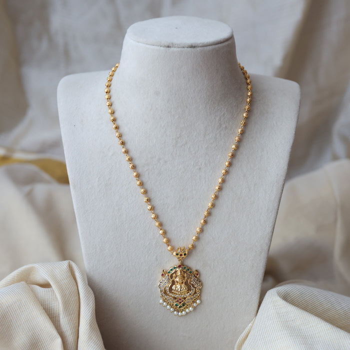 Heritage gold plated padakam long necklace HP2357