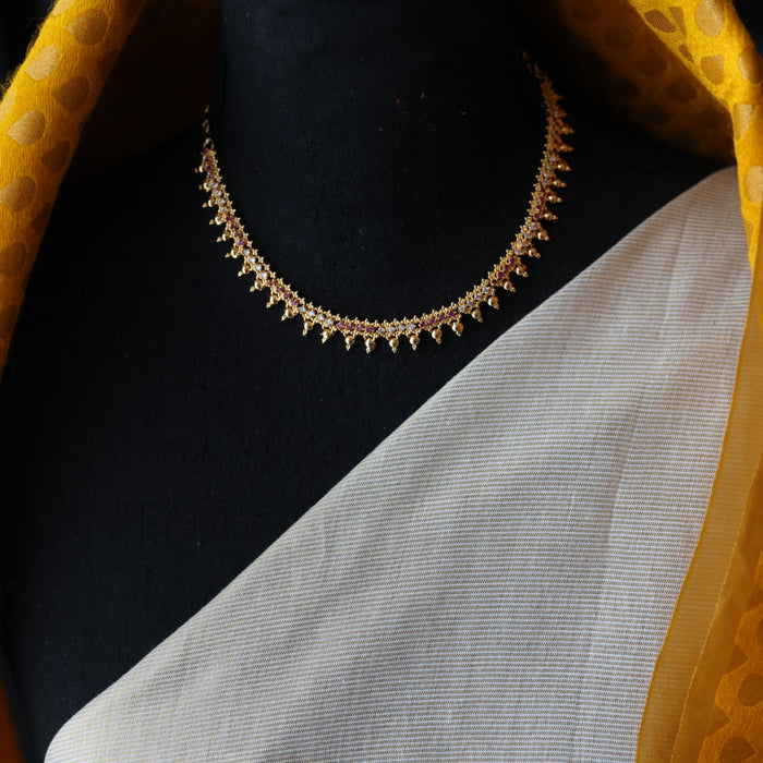 Heritage gold plated short necklace H2287