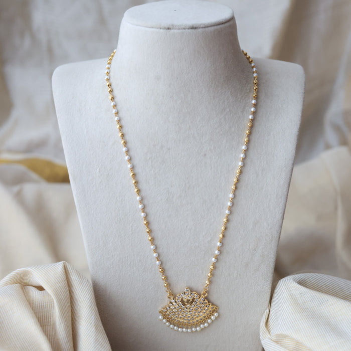Heritage gold plated padakam long necklace HP593