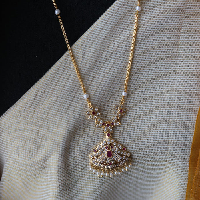 Heritage gold plated padakam long necklace HP1255