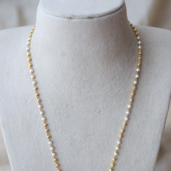 Heritage gold plated padakam long necklace HP593