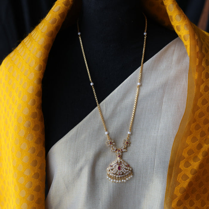 Heritage gold plated padakam long necklace HP1255
