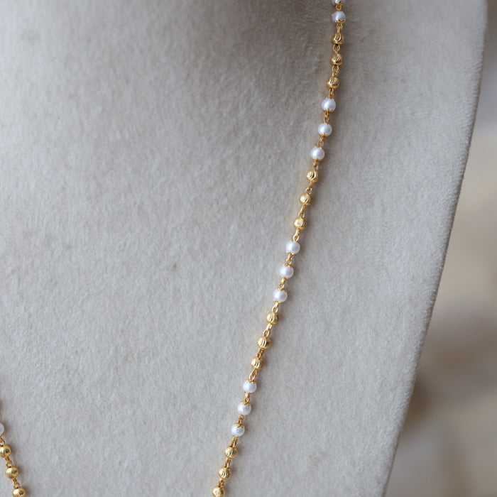 Heritage gold plated padakam long necklace HP593