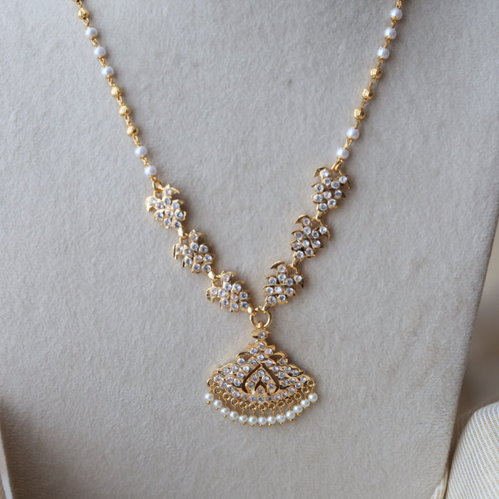 Heritage gold plated short necklace H1424