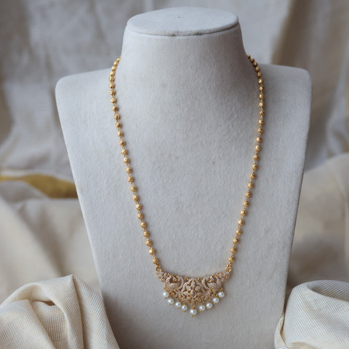 Heritage gold plated padakam long necklace HP524