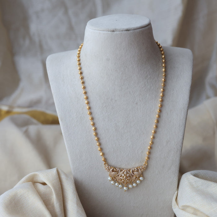 Heritage gold plated padakam long necklace HP524