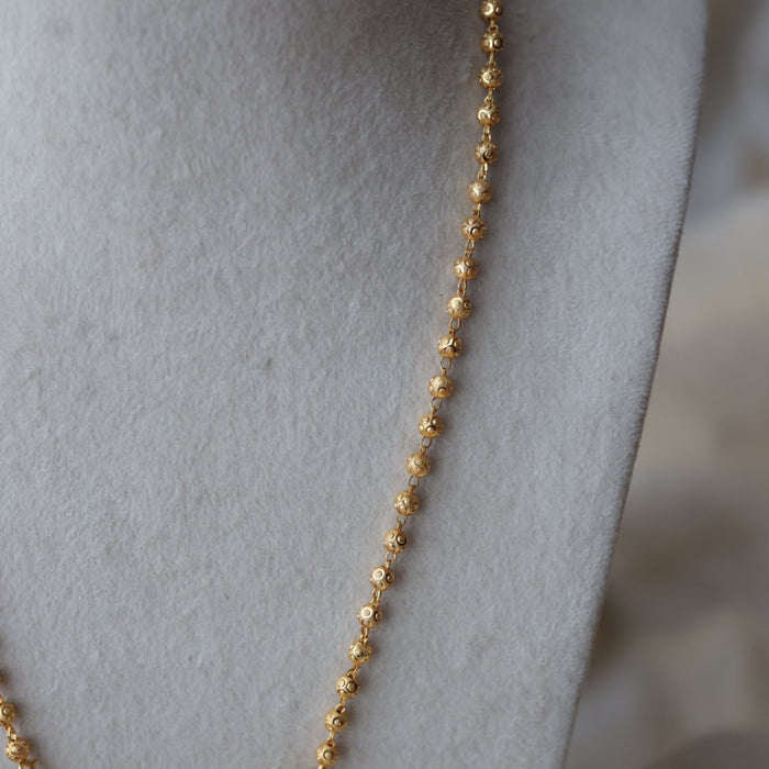 Heritage gold plated padakam long necklace HP524