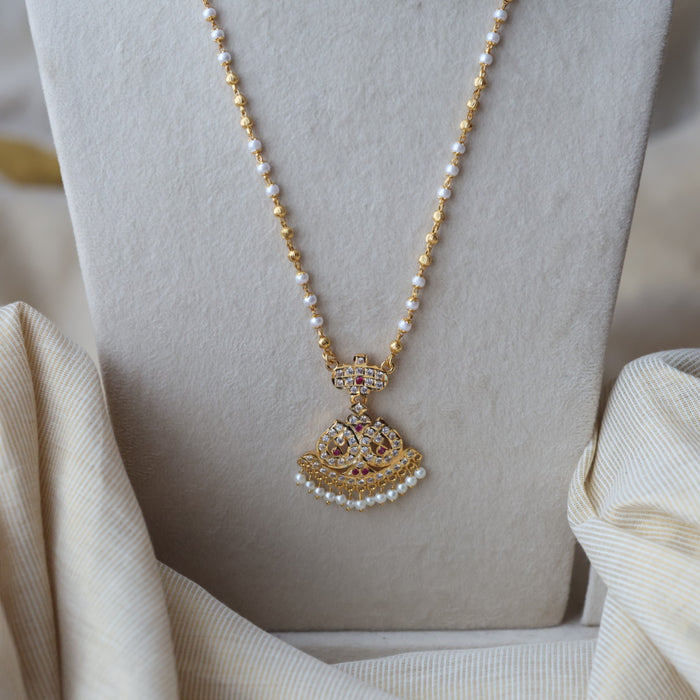 Heritage gold plated padakam long necklace HP1238