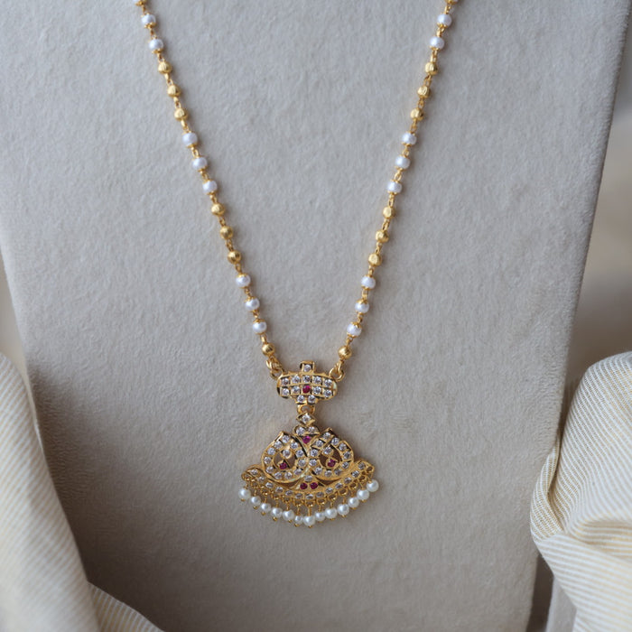 Heritage gold plated padakam long necklace HP1238