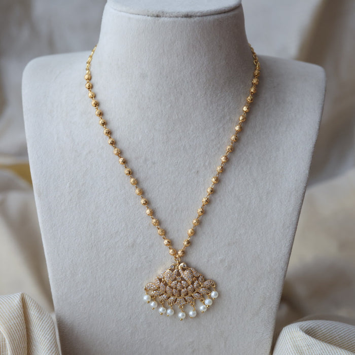 Heritage gold plated padakam short necklace HP514