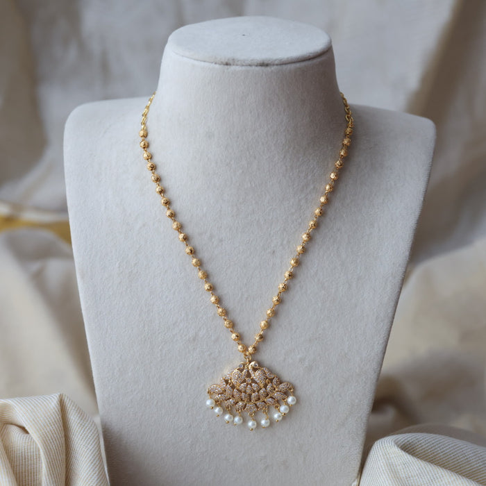 Heritage gold plated padakam short necklace HP514