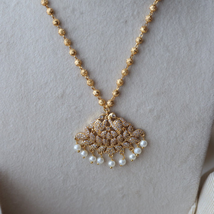 Heritage gold plated padakam short necklace HP514