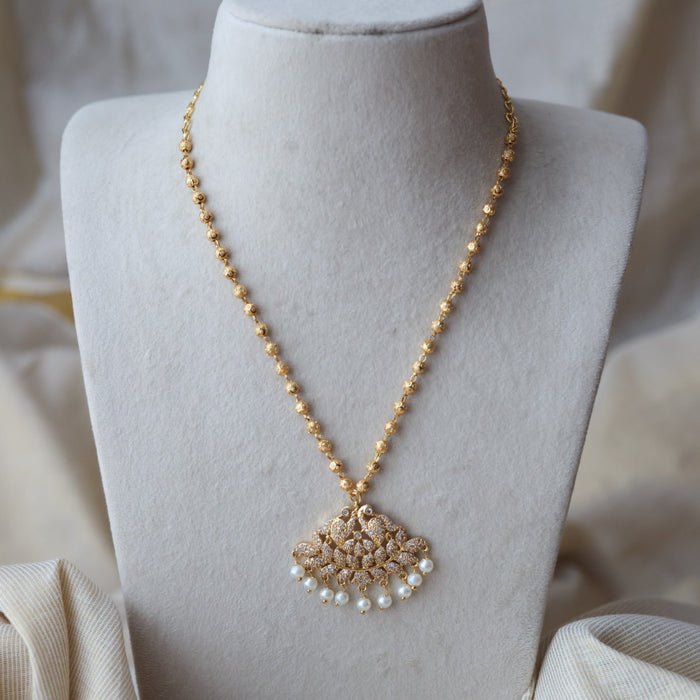Heritage gold plated padakam short necklace HP514