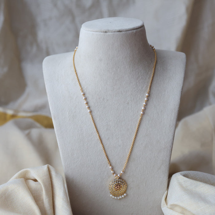Heritage gold plated padakam long necklace HP1467