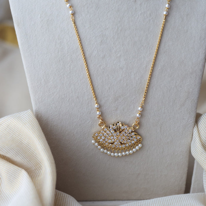 Heritage gold plated padakam long necklace HP1456