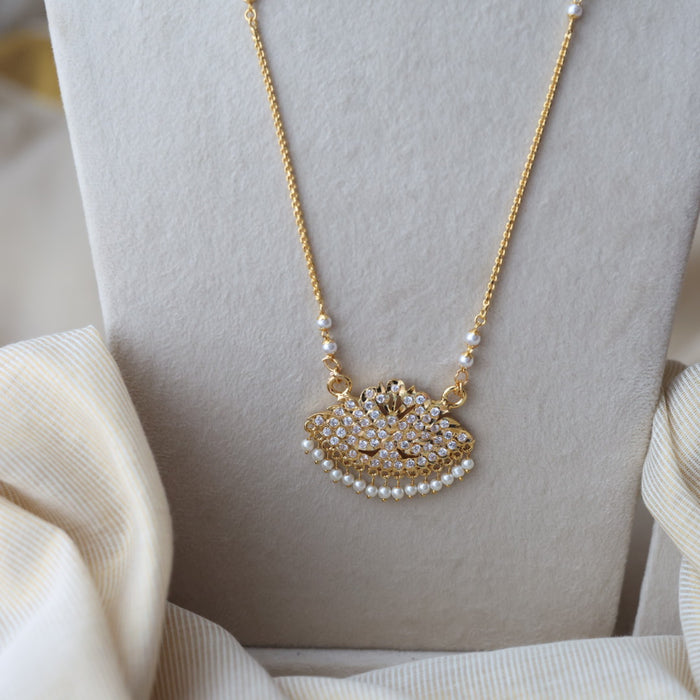 Heritage gold plated padakam long necklace HP1456