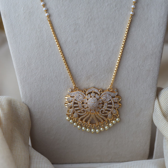 Heritage gold plated padakam long necklace HP976