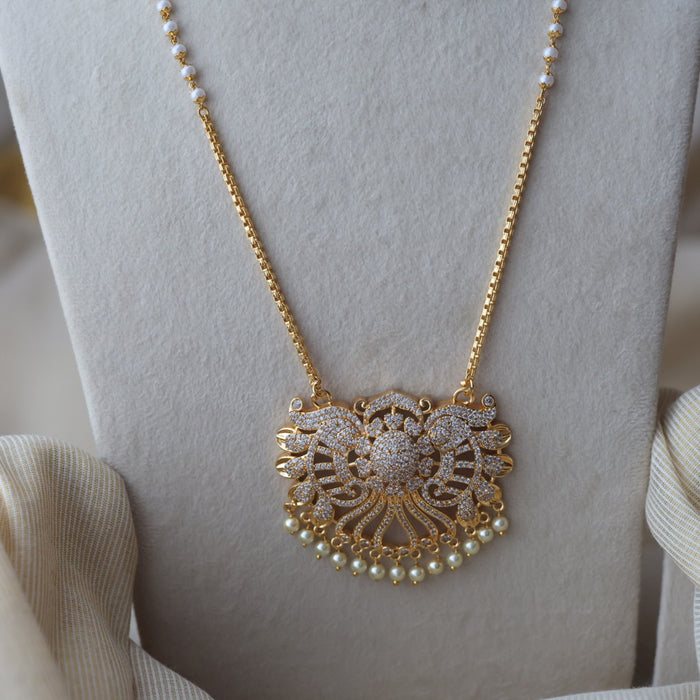 Heritage gold plated padakam long necklace HP976