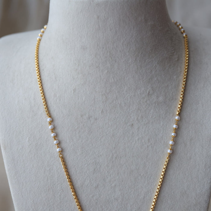 Heritage gold plated padakam long necklace HP976
