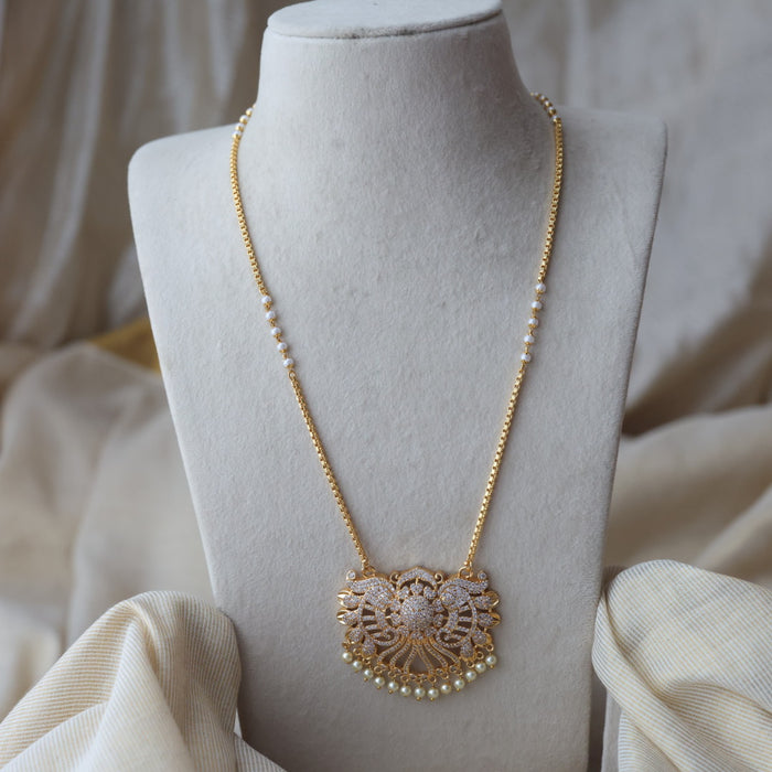 Heritage gold plated padakam long necklace HP976