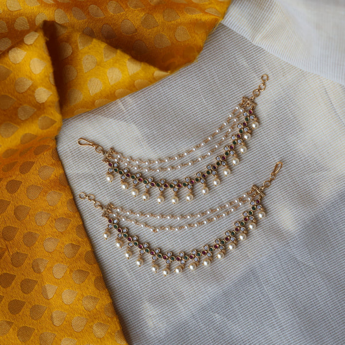 Antique 3 layer mattal ear accessories HM08246