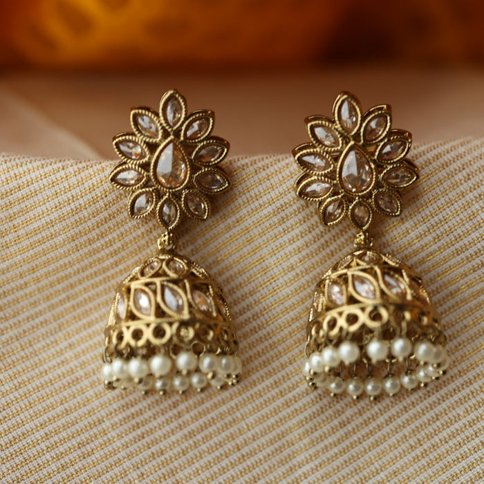 Trendy pearl jumka earring TJ111