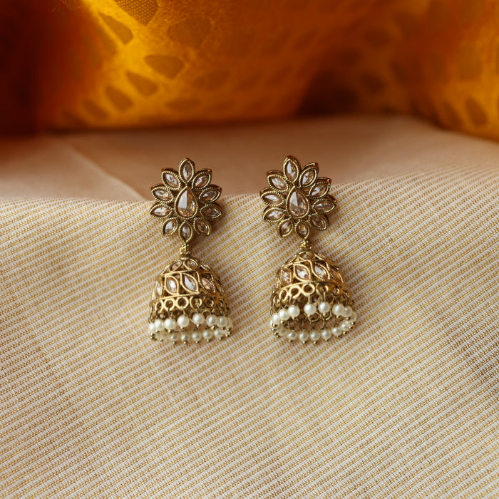 Trendy pearl jumka earring TJ111