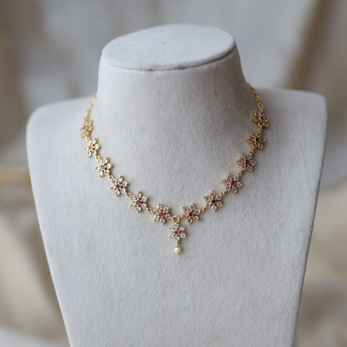 Heritage gold plated short necklace H489